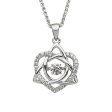 Load image into Gallery viewer, Boru Silver Trinity &amp; Heart Dancing Stone Pendant
