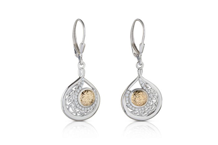 Boru Solstice Teardrop Earrings with 18K Gold Bead