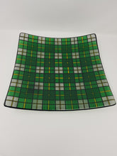 Load image into Gallery viewer, Fused Glass Cape Breton Tartan Large Plate

