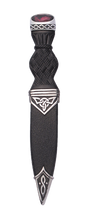Load image into Gallery viewer, Celtic Polished Sgian Dubh with Stone Top
