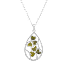 Load image into Gallery viewer, Connemara Marble Silver Shamrock Pendant
