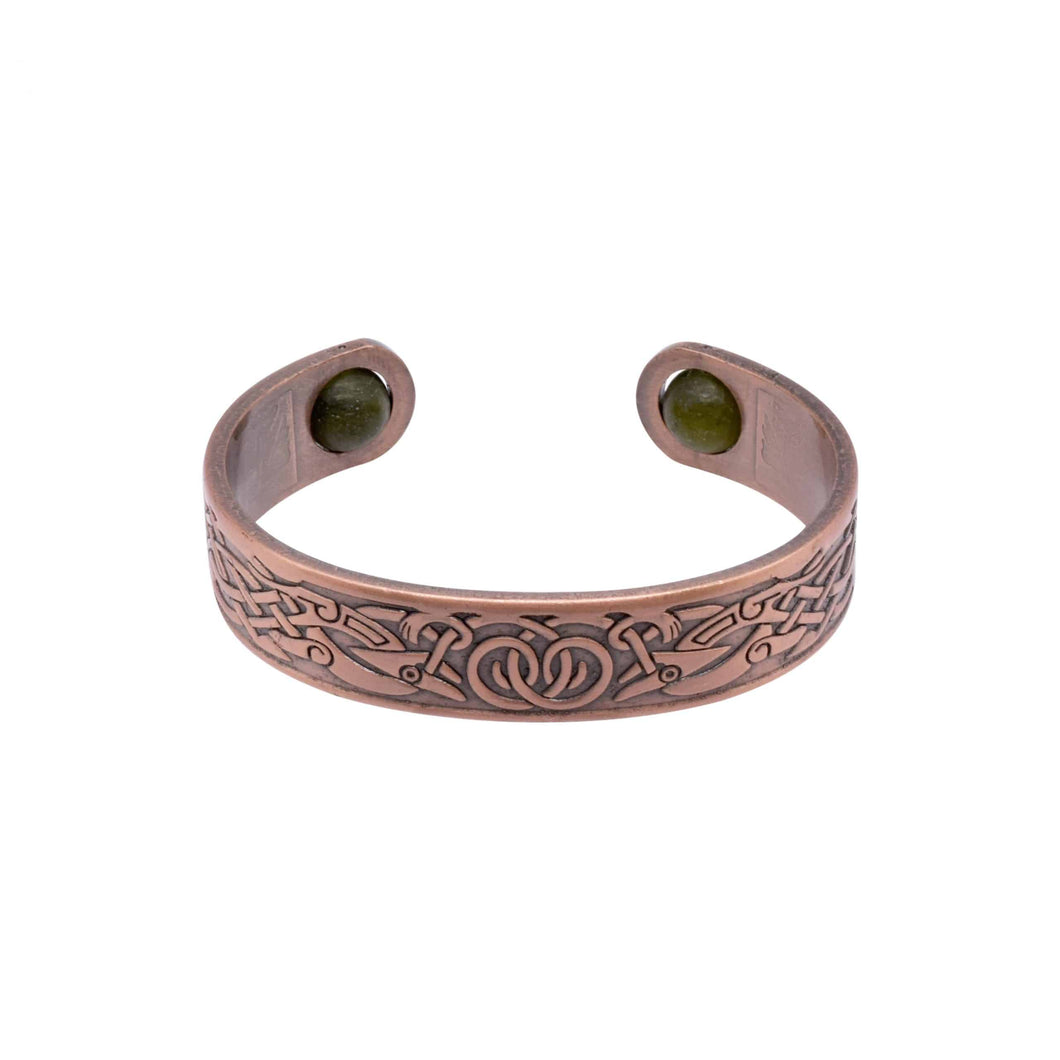 Celtic Copper Bangle with Connemara Marble