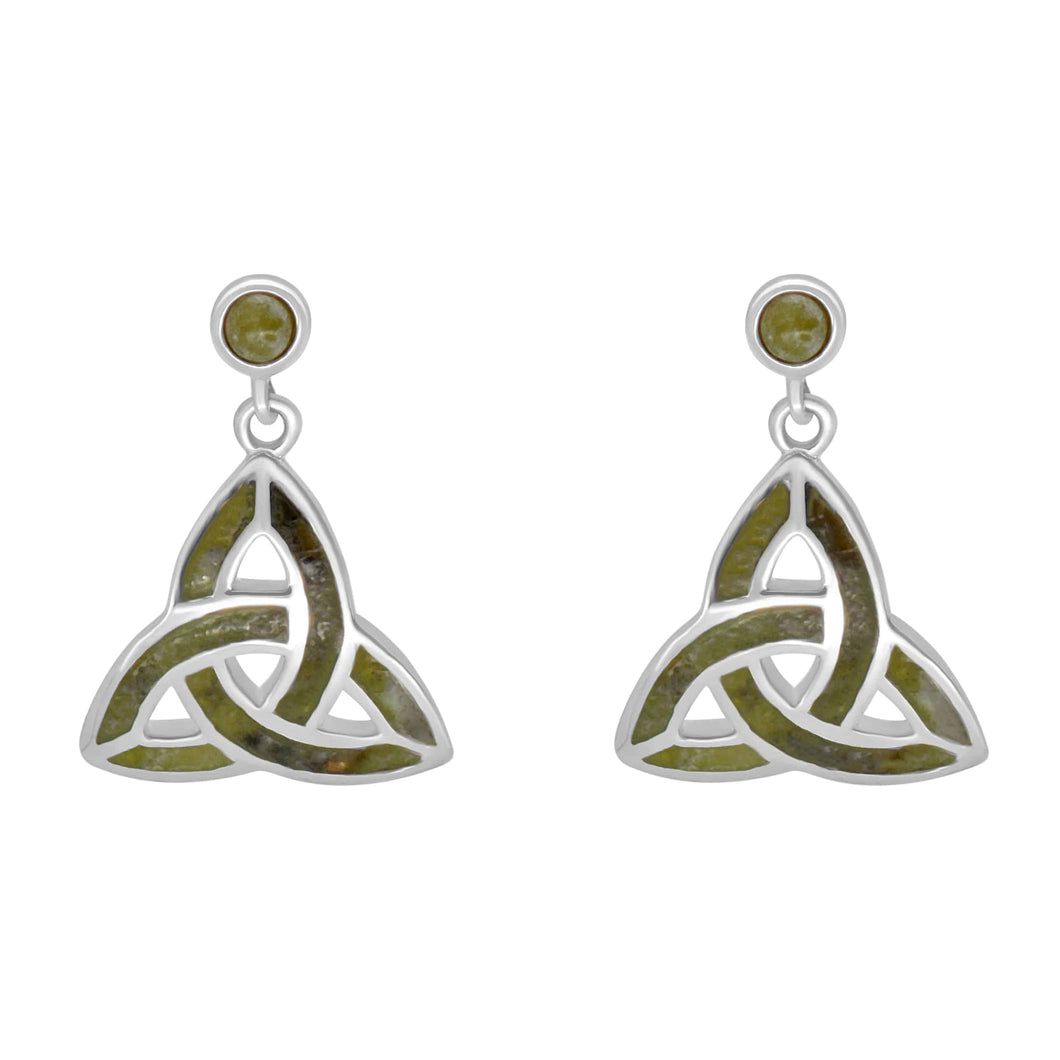 Connemara Marble Trinity Knot Earrings