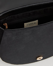 Load image into Gallery viewer, Fable Deer &amp; Moon Embroidered Black Velvet Saddle Bag
