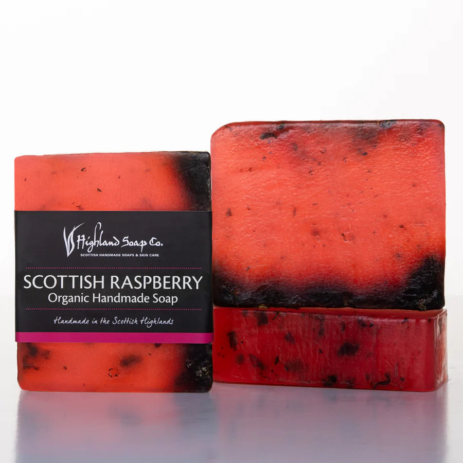 Highland Soap Co Wild Scottish Raspberry Organic Soap 150g