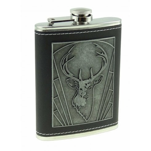 Metal Stag 8oz Hip Flask