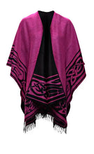 Load image into Gallery viewer, Jimmy Hourihan Fringed Shawl with Celtic Motif Block
