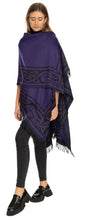 Load image into Gallery viewer, Jimmy Hourihan Fringed Shawl with Celtic Motif Block
