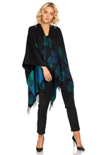 Load image into Gallery viewer, Jimmy Hourihan Fringed Shawl with Celtic Spiral Motif
