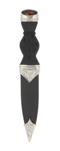 Load image into Gallery viewer, Nevis thistle Sgian Dubh with Stone Top
