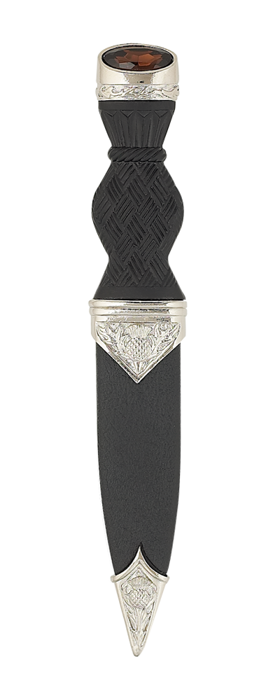 Nevis thistle Sgian Dubh with Stone Top