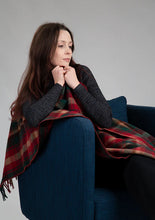 Load image into Gallery viewer, Patrick King Merino Wool Canadian Dark Maple Tartan Knee Blanket
