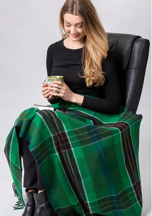 Patrick King Merino Wool Spirit of Ireland Tartan Knee Blanket