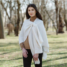 Load image into Gallery viewer, Saol Knitwear Lambswool Draped Shawl
