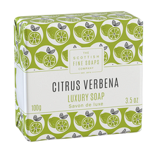 Load image into Gallery viewer, The Scottish Fine Soaps Co Citrus Verbena Luxury Wrapped Soap 100g
