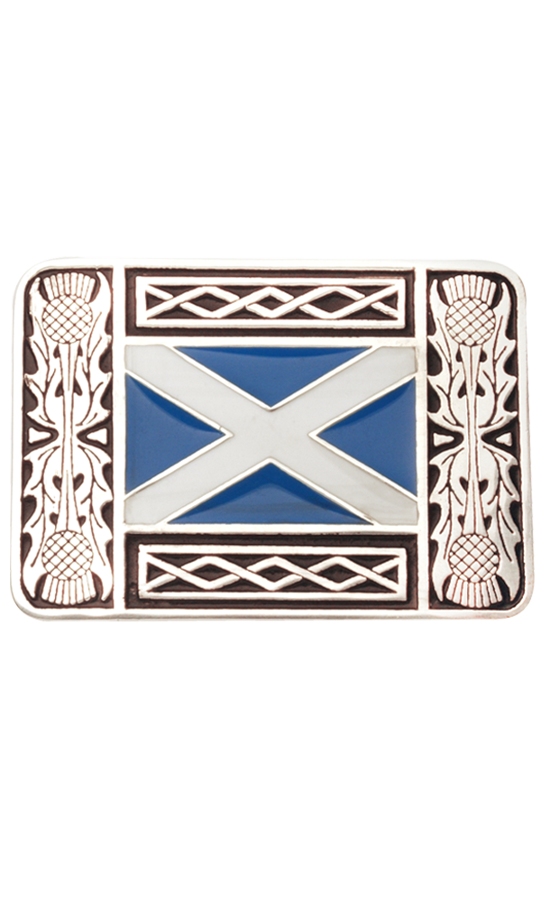 St. Andrews Saltire Enamel Belt Buckle