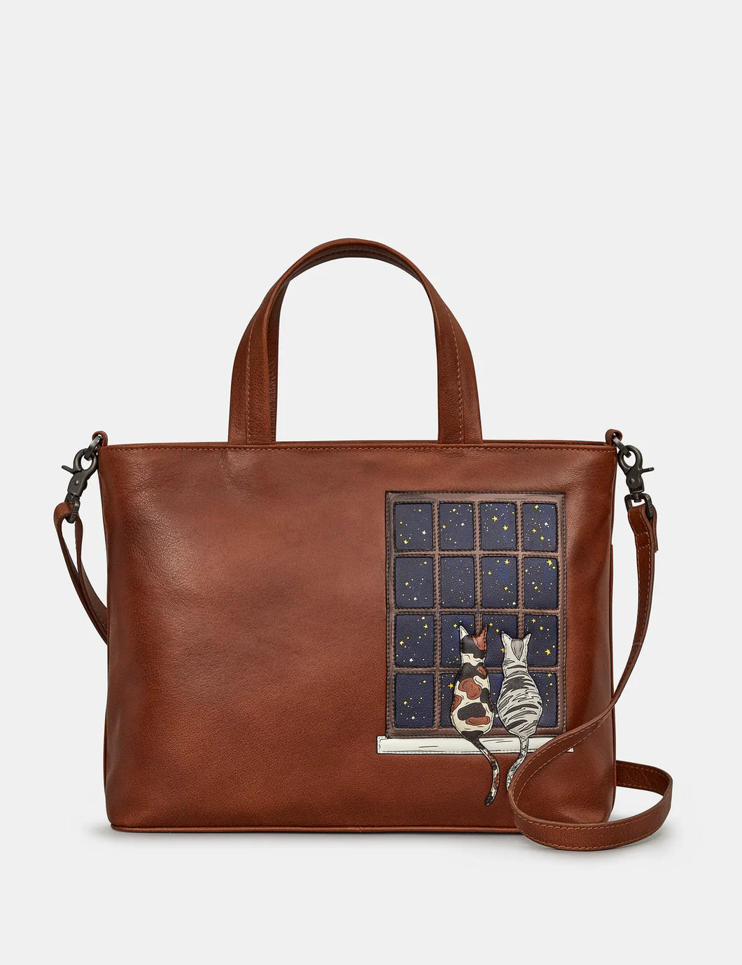 Yoshi Midnight Cats Leather Multiway Grab Bag