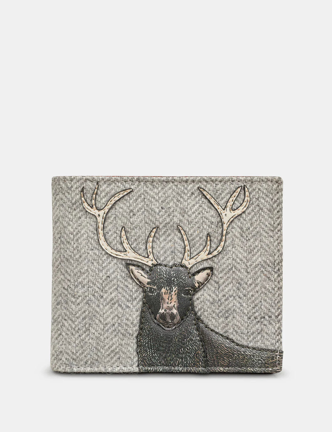 Yoshi Stag Tweed & Leather Wallet