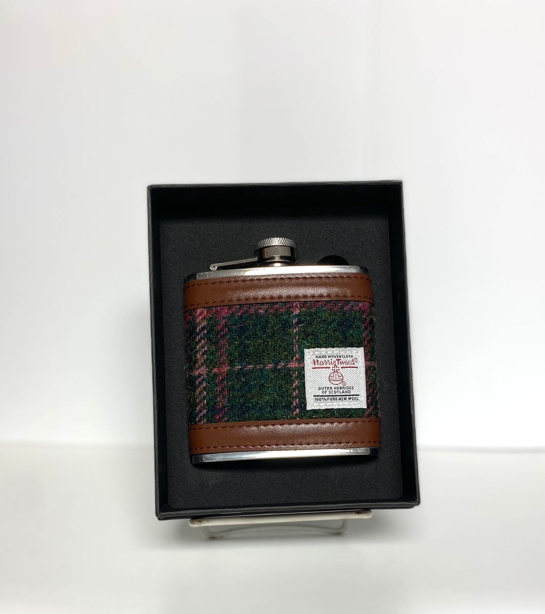 Harris Tweed Hip Flask