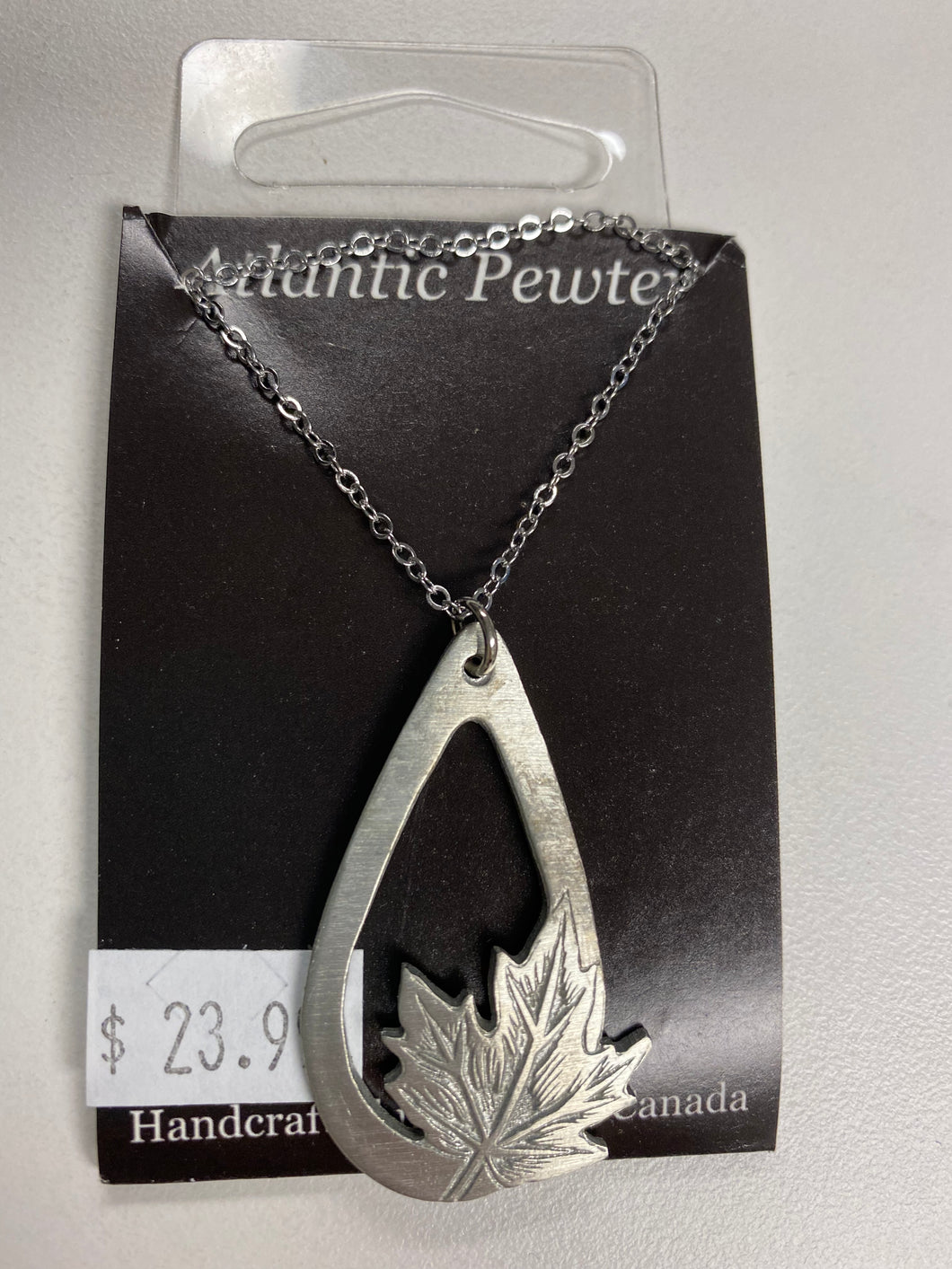Atlantic Pewter Maple Leaf Necklace