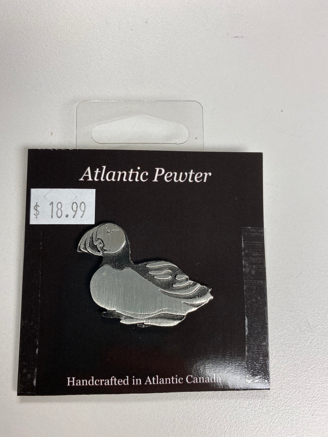 Atlantic Pewter Puffin Brooch Pin