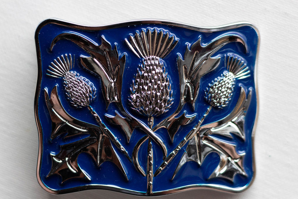 Belt Buckle, Triple Thistle