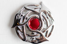 Load image into Gallery viewer, Broach, Chrome Serpent with Stone
